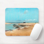Tapis De Souris Plage à Low Tide (Bouche de la rivière), Edgar Deg (Avec souris)