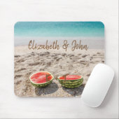 Tapis De Souris Plage adorable, Sable, Watermelon -Personnalisé (Avec souris)