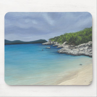 Tapis De Souris Plage avec des nuages de tempête Mousepad