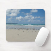 Tapis De Souris Plage avec mouettes (Avec souris)