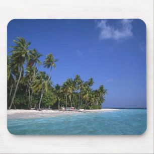 Tapis De Souris Plage avec palmiers, Maldives