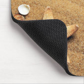 Tapis De Souris Plage avec Starfish sur le sable (Coin)