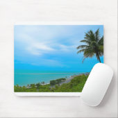 Tapis De Souris Plage calme avec cocotier (Avec souris)