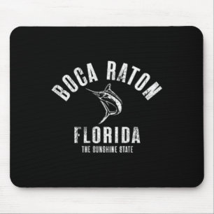 Tapis De Souris Plage de Boca Raton Floride Fl Rétro Vintage Fr