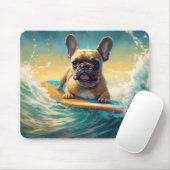 Tapis De Souris Plage de Bulldog (Avec souris)