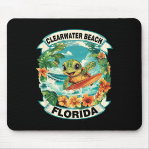 Tapis De Souris Plage de Clearwater Floride Mignonne Tortue de mer