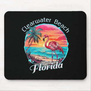 Tapis De Souris Plage de Clearwater Floride Plage Flamant Tropical