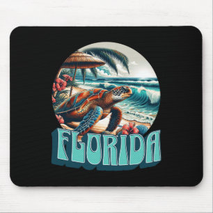 Tapis De Souris Plage de Floride Surf Surf Ocean Vintage États-Uni