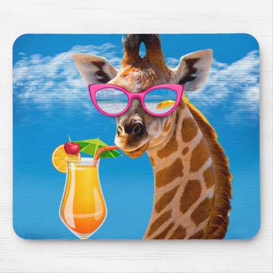 Tapis De Souris Plage De Girafe Girafe Drole Zazzle Be