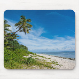 Tapis De Souris Plage de Kolovai bordée de palmiers