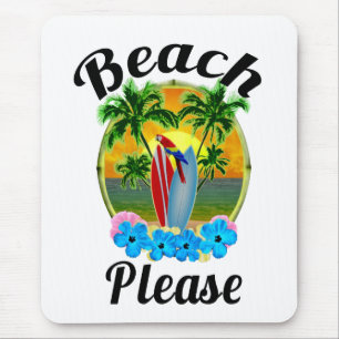 Tapis De Souris Plage de l'île tropicale S'il vous plaît lumière