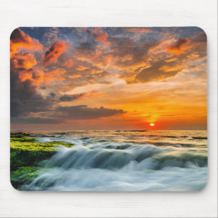 Tapis De Souris Plage de Manyar au lever de soleil
