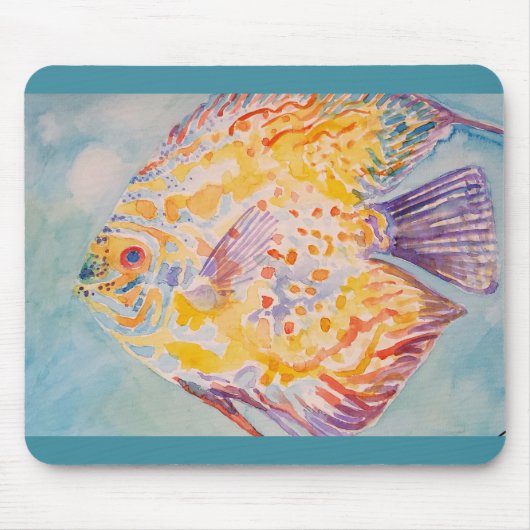 Tapis De Souris Plage de mer Poisson aquarelle Ordinateur Souris M (Devant)