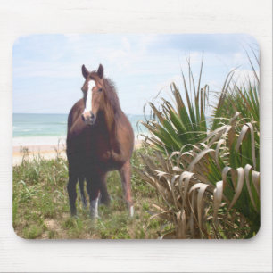 Tapis De Souris Plage de Mousepad de cheval
