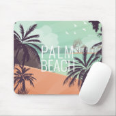 Tapis De Souris Plage de Palm Vacances en Couleurs Douces (Avec souris)