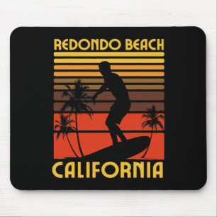 Tapis De Souris Plage de Redondo Californie Surf Vacances d'été Vi