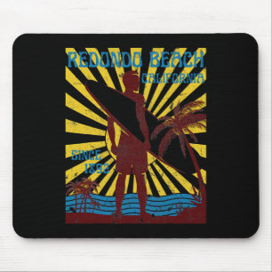 Tapis De Souris Plage de Redondo Californie Surf Vacances d'été Vi