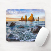 Tapis De Souris Plage de Reynisfjara, Islande (Avec souris)