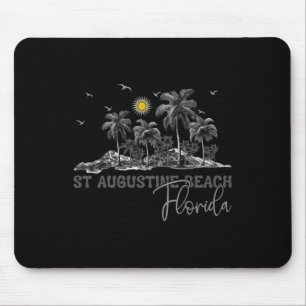 Tapis De Souris Plage de St. Augustine Floride Arbre Palmier Vinta