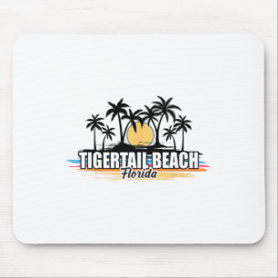 Tapis De Souris Plage de Tigertail Floride Plage de surf rétro pou