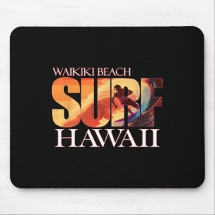 Tapis De Souris Plage de Waikiki Hawaii Îles hawaïennes Surf pour