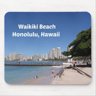 Tapis De Souris Plage de Waikiki, Honolulu