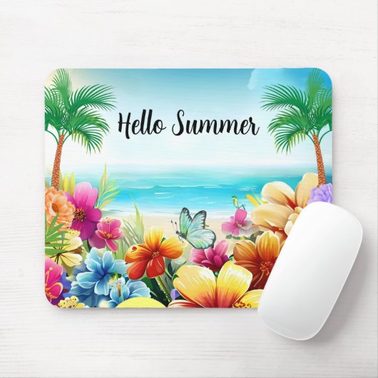 Tapis De Souris Plage d'été amusante (Avec souris)