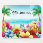 Tapis De Souris Plage d'été amusante (Devant)
