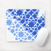 Tapis De Souris Plage d'été bleu carreaux marocains (Avec souris)