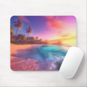 Tapis De Souris Plage Dreamy colorée (Avec souris)