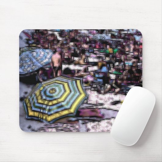 Tapis De Souris Plage effet numérique de style "impression" (Avec souris)