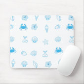 Tapis De Souris Plage grecque minimaliste (Avec souris)