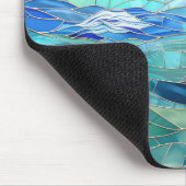 Tapis De Souris Plage Océan Tropical Lever de soleil Vitrage (Coin)