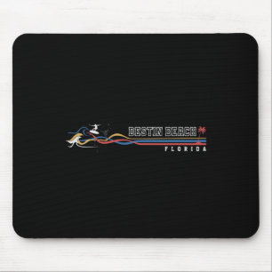 Tapis De Souris Plage Rétro Destin Floride Hommes Femmes Surfboard