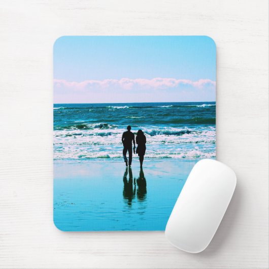 Tapis De Souris Plage Romance Mousepad (Avec souris)