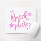 Tapis De Souris Plage rose (Avec souris)