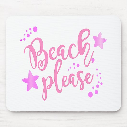 Tapis De Souris Plage rose (Devant)