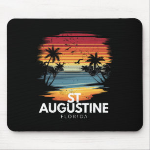 Tapis De Souris Plage St Augustine Floride Surfboard Surf Vintage