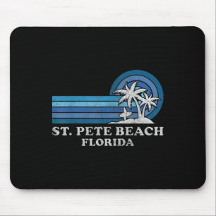 Tapis De Souris Plage St. Pete Floride Famille Vintage Été Vacance
