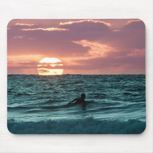 Tapis De Souris Plage Sunset Surfer | Sports (Devant)