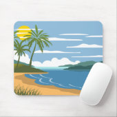 Tapis De Souris plage sympa (Avec souris)