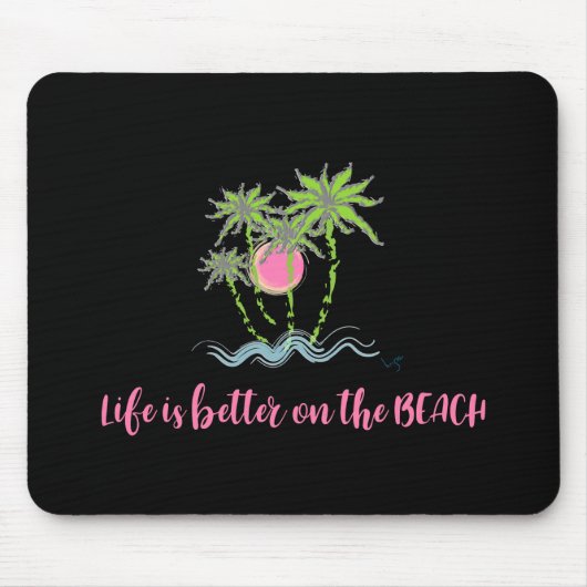 Tapis De Souris Plage Tropical Style Été Graphisme (Devant)