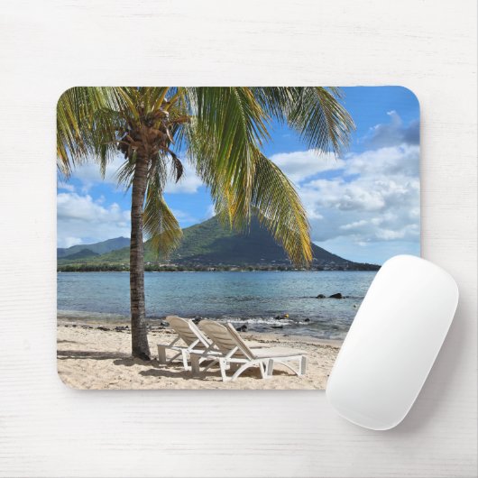 Tapis De Souris Plage tropicale (Avec souris)