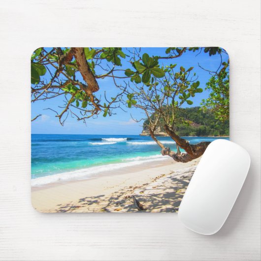 Tapis De Souris Plage tropicale (Avec souris)