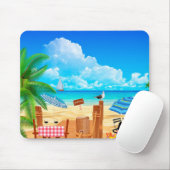 Tapis De Souris Plage tropicale (Avec souris)