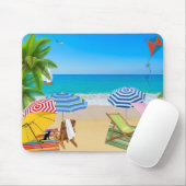 Tapis De Souris Plage tropicale (Avec souris)