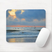 Tapis De Souris Plage tropicale coucher de soleil Ciel Pittoresque (Avec souris)