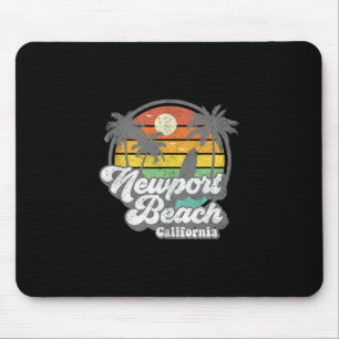Tapis De Souris Plage vintage Newport Beach Californie Ca Surf Rét