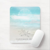 Tapis De Souris Plage White Starfish Élégant Été Chic Tropical (Avec souris)