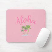 Tapis De Souris Plages Aloha Style hawaïen Été Tropical Rose (Avec souris)